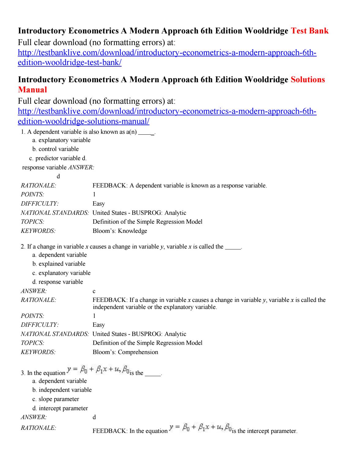 introductory econometrics wooldridge 6th pdf